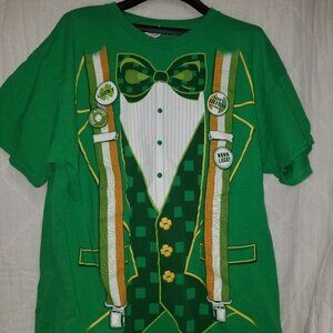 Saint Patrick's Day Large Green Tuxedo T Shirt
